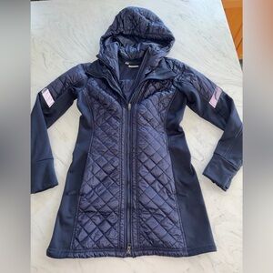 Athleta Primaloft Hooded Jacket quilted puffer coat reflective zip s